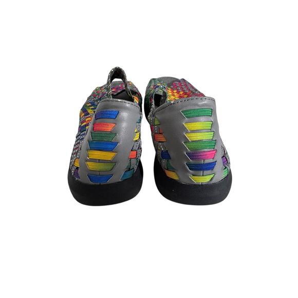 "BARETRAPS" Ivette Woven Peep Toe Rainbow Slip On Mary Jane Sandal Sz 9.5M - Picture 2 of 8